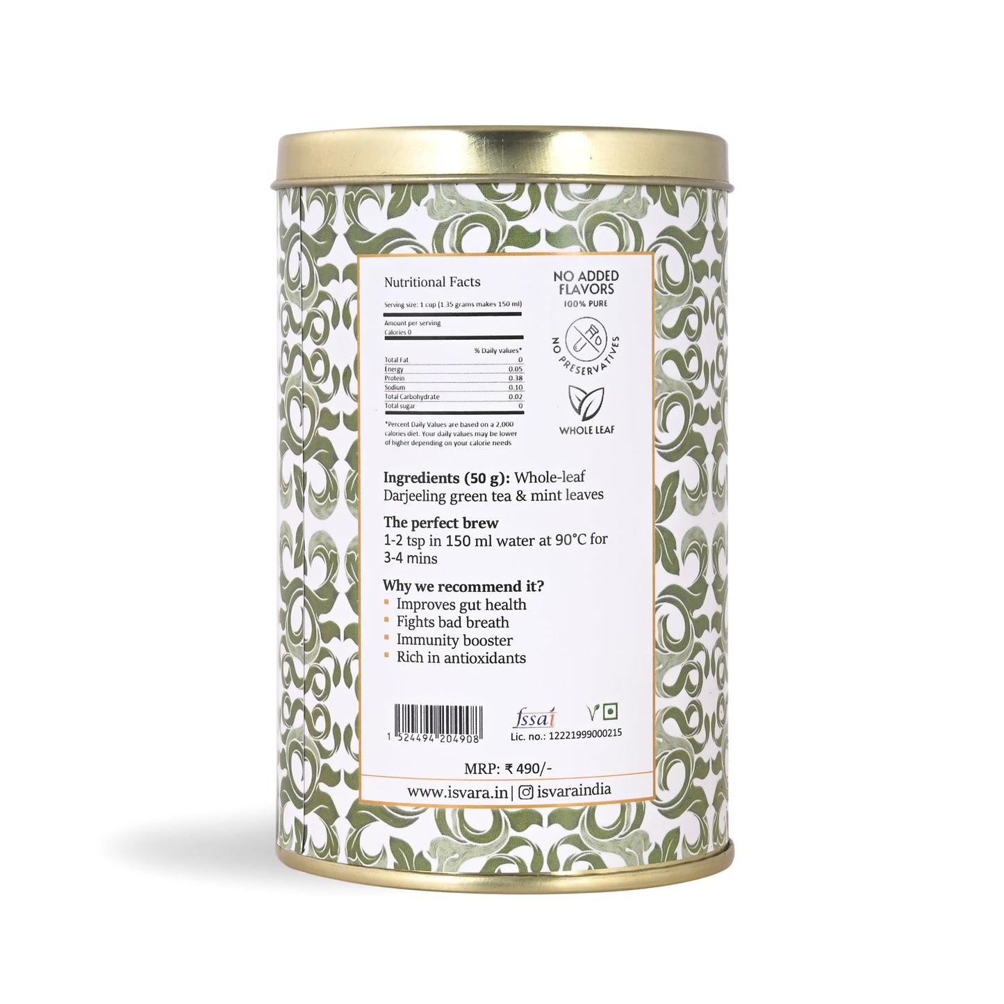 Moroccan Mint Green Tea IŚVARA