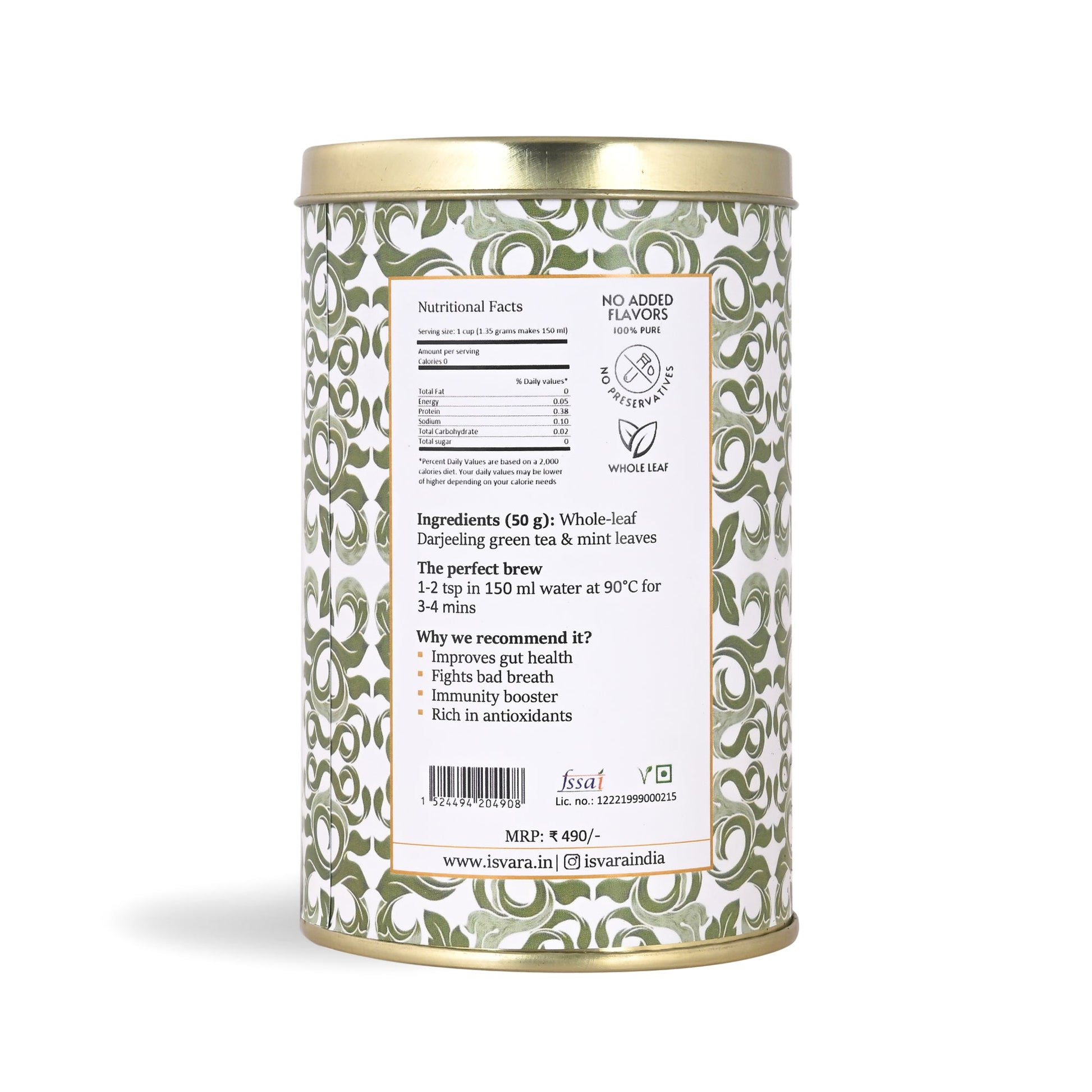 Moroccan Mint Green Tea IŚVARA