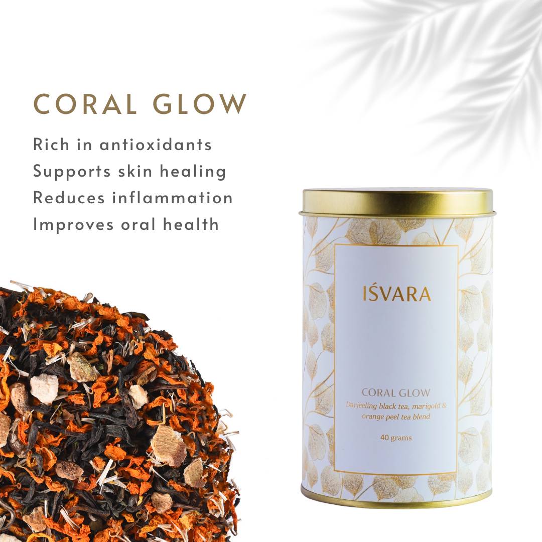 Skincare teas coral glow Black tea IŚVARA